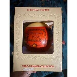 Hallmark Christmas Charmer Ornament 1980 Tree Trimmer Collection Vintage Glass